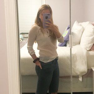 White Coverup/Shirt with Lace Back